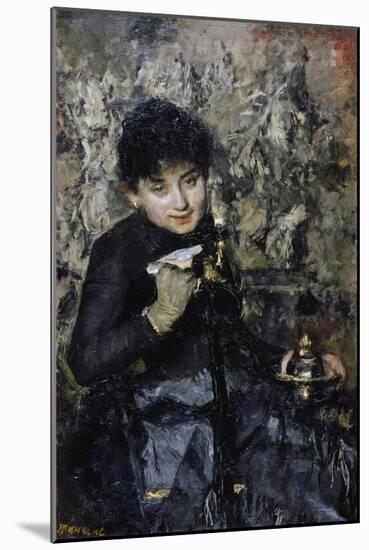 Woman with Inkwell, Ca 1875-Antonio Mancini-Mounted Giclee Print