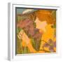 Woman with Iris (La femme aux iris). Dimensions: 50.5 cm x 37.9 cm, 38 cm x 33.1 cm.-Georges Alfred Bottini-Framed Premium Giclee Print