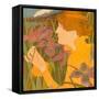 Woman with Iris (La femme aux iris). Dimensions: 50.5 cm x 37.9 cm, 38 cm x 33.1 cm.-Georges Alfred Bottini-Framed Stretched Canvas