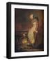 'Woman with Kitten', 18th century-Jean-Simeon Chardin-Framed Giclee Print