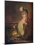 'Woman with Kitten', 18th century-Jean-Simeon Chardin-Mounted Giclee Print