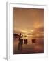 Woman with lamp and baskets on the beach, Phuket, Thailand-Luca Tettoni-Framed Photographic Print