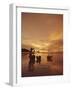 Woman with lamp and baskets on the beach, Phuket, Thailand-Luca Tettoni-Framed Photographic Print