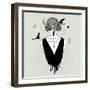 Woman with Lettering on Her Back-Olga_Angelloz-Framed Art Print