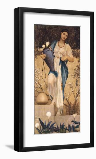 Woman With Lilies-Thomas Armstrong-Framed Art Print