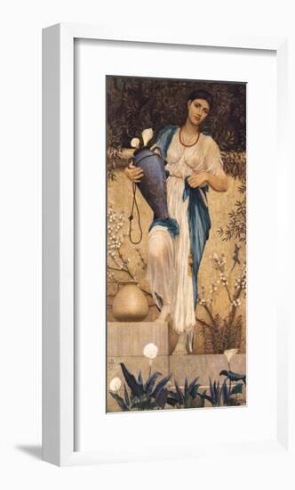 Woman With Lilies-Thomas Armstrong-Framed Art Print