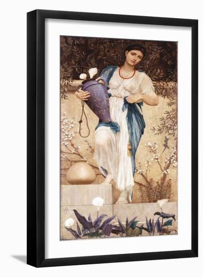Woman with Lillies, 1876-Thomas Armstrong-Framed Giclee Print