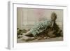 Woman with Lion 1920s-null-Framed Photographic Print