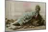 Woman with Lion 1920s-null-Mounted Photographic Print