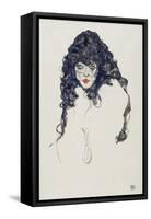 Woman with Long Hair, 1914-Egon Schiele-Framed Stretched Canvas