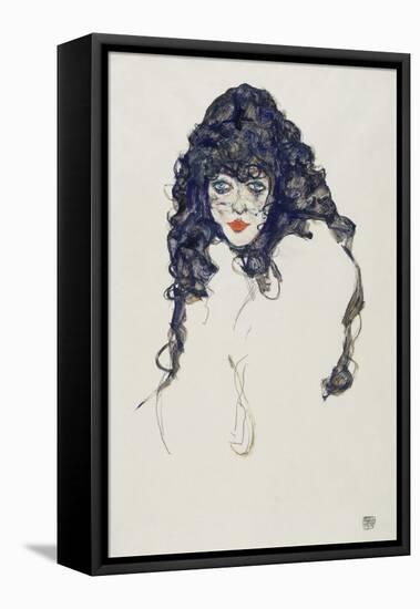 Woman with Long Hair, 1914-Egon Schiele-Framed Stretched Canvas