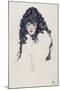 Woman with Long Hair, 1914-Egon Schiele-Mounted Giclee Print