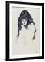 Woman with Long Hair, 1914-Egon Schiele-Framed Giclee Print