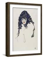 Woman with Long Hair, 1914-Egon Schiele-Framed Giclee Print