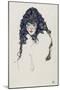 Woman with Long Hair, 1914-Egon Schiele-Mounted Giclee Print