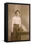 Woman with Long Hair Chihuahua-null-Framed Stretched Canvas