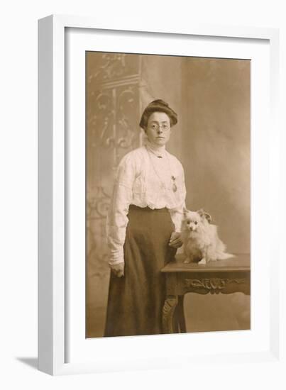 Woman with Long Hair Chihuahua-null-Framed Photographic Print