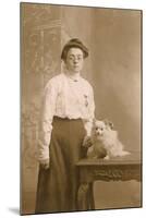 Woman with Long Hair Chihuahua-null-Mounted Photographic Print