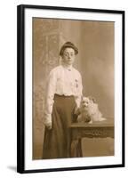 Woman with Long Hair Chihuahua-null-Framed Photographic Print