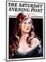 "Woman with Longs Curls," Saturday Evening Post Cover, January 10, 1925-Arthur Garratt-Mounted Giclee Print