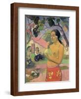 Woman with Mango, 1893-Paul Gauguin-Framed Giclee Print