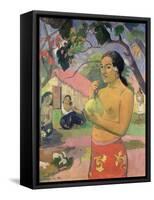 Woman with Mango, 1893-Paul Gauguin-Framed Stretched Canvas