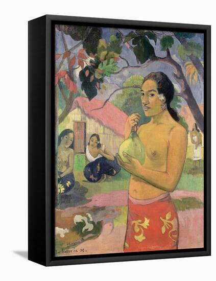 Woman with Mango, 1893-Paul Gauguin-Framed Stretched Canvas