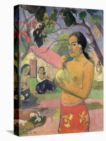 Woman with Mango, 1893-Paul Gauguin-Stretched Canvas