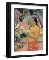 Woman with Mango, 1893-Paul Gauguin-Framed Giclee Print