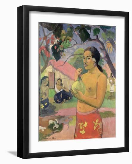 Woman with Mango, 1893-Paul Gauguin-Framed Giclee Print