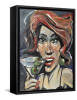 Woman with Martini-Tim Nyberg-Framed Stretched Canvas