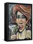 Woman with Martini-Tim Nyberg-Framed Stretched Canvas