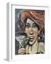 Woman with Martini-Tim Nyberg-Framed Giclee Print