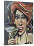 Woman with Martini-Tim Nyberg-Stretched Canvas