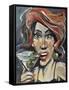 Woman with Martini-Tim Nyberg-Framed Stretched Canvas