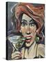 Woman with Martini-Tim Nyberg-Stretched Canvas