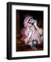 Woman with Mask, 1843-Joseph Desire Court-Framed Premium Giclee Print