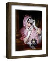 Woman with Mask, 1843-Joseph Desire Court-Framed Giclee Print