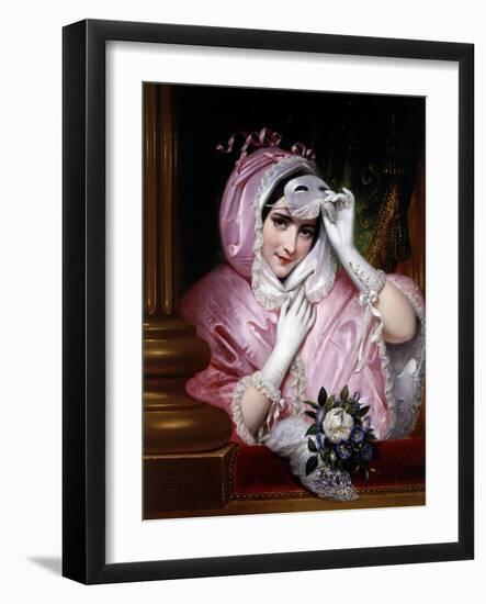 Woman with Mask, 1843-Joseph Desire Court-Framed Giclee Print