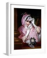 Woman with Mask, 1843-Joseph Desire Court-Framed Giclee Print