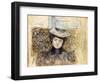 Woman with Netted Hat; Femme Au Chapeau De Tulle, C.1901-03-Edouard Vuillard-Framed Giclee Print