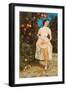 Woman with Oranges in Skirt, California-null-Framed Art Print