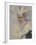 Woman with Osprey Headdress and White Fur Collar, 1897-Edwin Austin Abbey-Framed Giclee Print