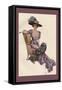 Woman with Ostrich Fan-Harrison Fisher-Framed Stretched Canvas