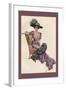 Woman with Ostrich Fan-Harrison Fisher-Framed Art Print