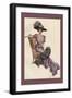 Woman with Ostrich Fan-Harrison Fisher-Framed Art Print