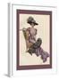 Woman with Ostrich Fan-Harrison Fisher-Framed Art Print