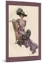 Woman with Ostrich Fan-Harrison Fisher-Mounted Art Print