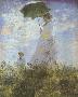 Woman with Parasol and Child-Claude Monet-Framed Textured Art