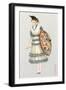 Woman with Parasol, Fashion Illustration-null-Framed Art Print